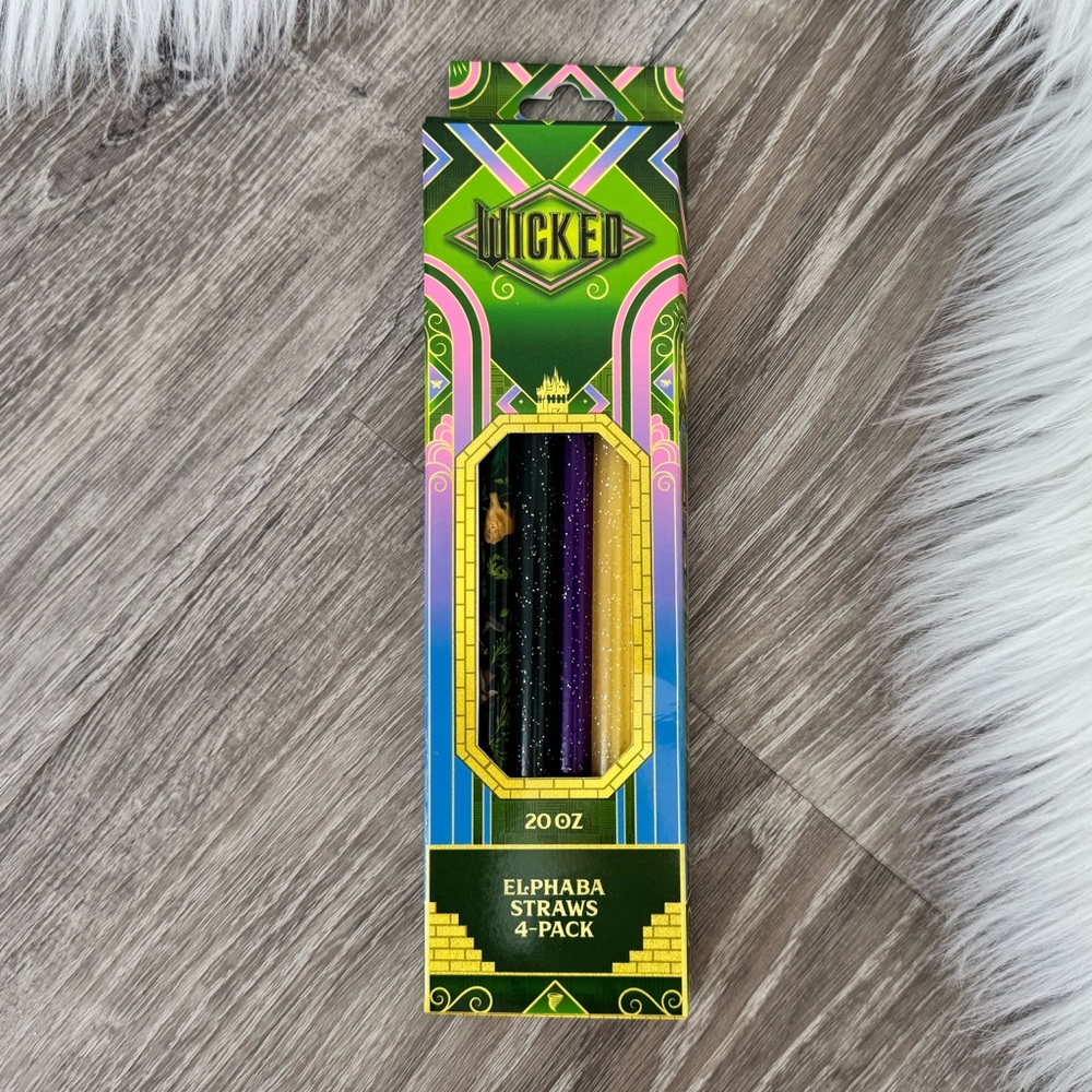 💜💚 CharCharms 4pk 20oz Water Bottle Straws Limited Edition